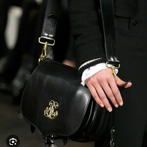 Ralph Lauren Black Leather Crossbody Bag